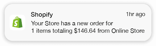 Shopify order notification